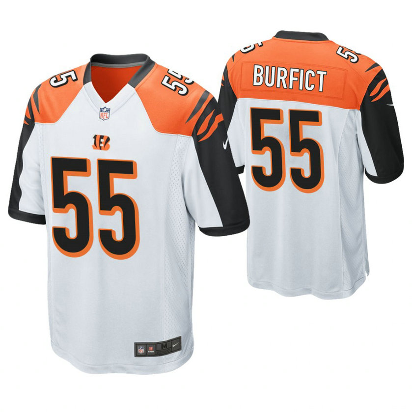 Cincinnati Bengals #55 Vontaze Burfict White Game Jersey With Super Bowl LVI Patch Cincinnati Bengals #55 Vontaze Burfict White Game Jersey With Super Bowl LVI Patch