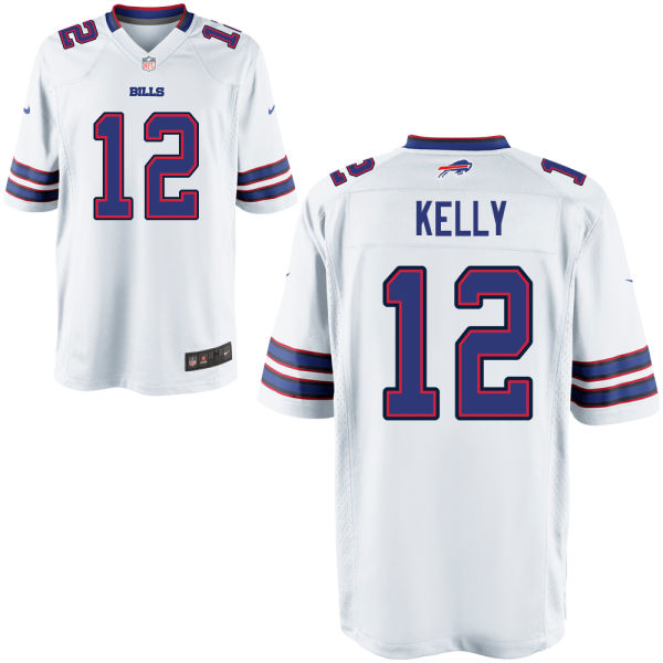 Buffalo Bills #12 Jim Kelly White Game Jersey Buffalo Bills #12 Jim Kelly White Game Jersey