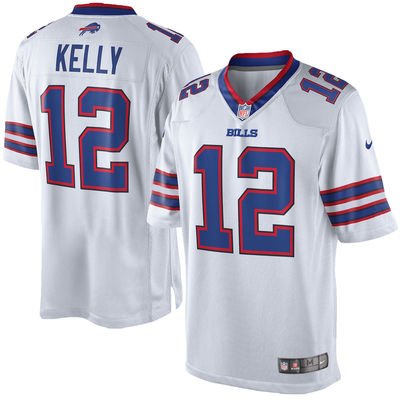 Buffalo Bills #12 Jim Kelly White Limited Jersey Buffalo Bills #12 Jim Kelly White Limited Jersey