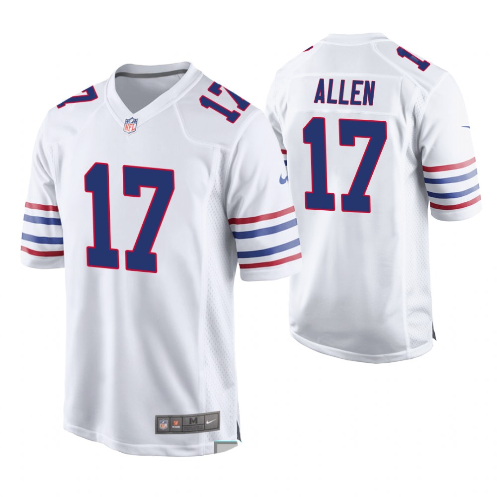Buffalo Bills #17 Josh Allen White Elite Jersey