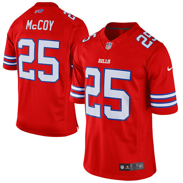 Buffalo Bills #25 Lesean Mccoy Red Color Rush Elite Jersey Buffalo Bills #25 Lesean Mccoy Red Color Rush Elite Jersey