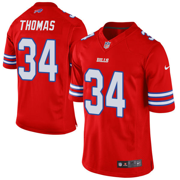Buffalo Bills #34 Thurman Thomas Red Color Rush Limited Jersey Buffalo Bills #34 Thurman Thomas Red Color Rush Limited Jersey