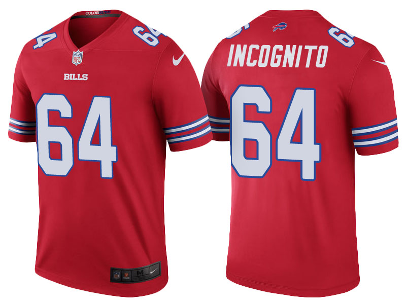 Buffalo Bills #64 Richie Incognito Red Color Rush Legend Jersey Buffalo Bills #64 Richie Incognito Red Color Rush Legend Jersey