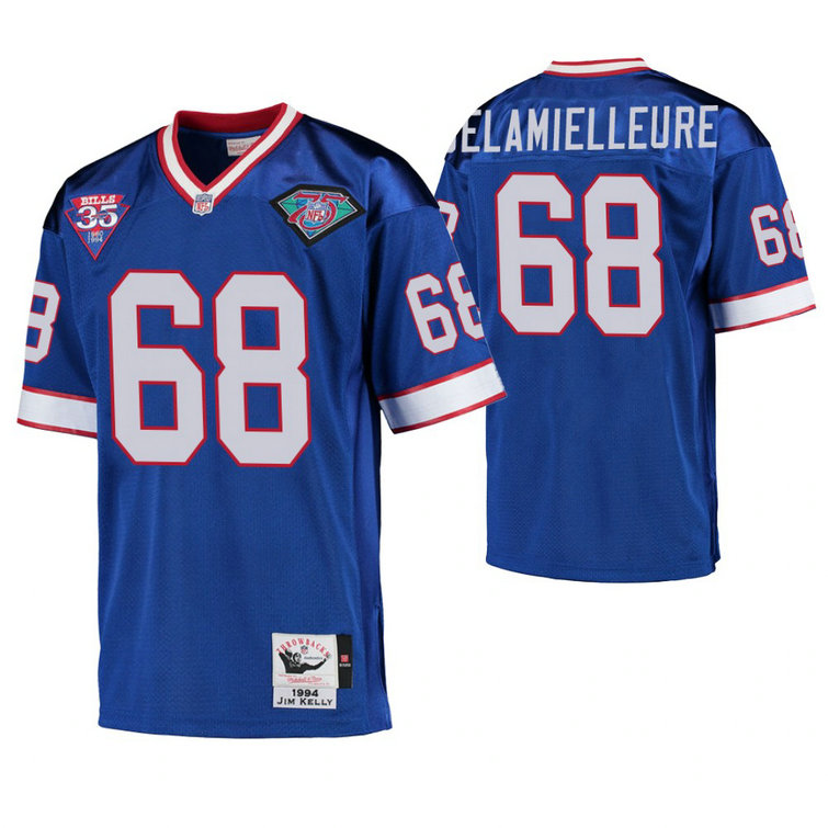 Buffalo Bills #68 Joe DeLamielleure Royal Vintage Replica Retired Player Jersey Buffalo Bills #68 Joe DeLamielleure Royal Vintage Replica Retired Player Jersey