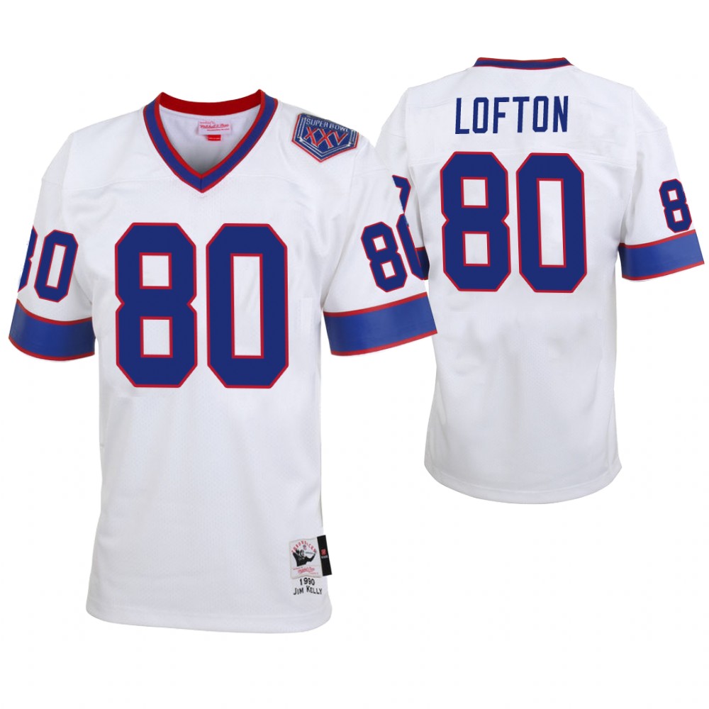 Buffalo Bills #80 James Lofton White Vintage Replica Retired Player Jersey Buffalo Bills #80 James Lofton White Vintage Replica Retired Player Jersey