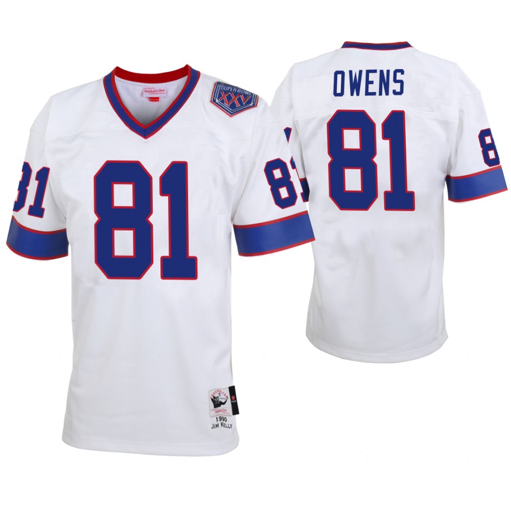 Buffalo Bills #81 Terrell Owens White Vintage Replica Retired Player Jersey Buffalo Bills #81 Terrell Owens White Vintage Replica Retired Player Jersey