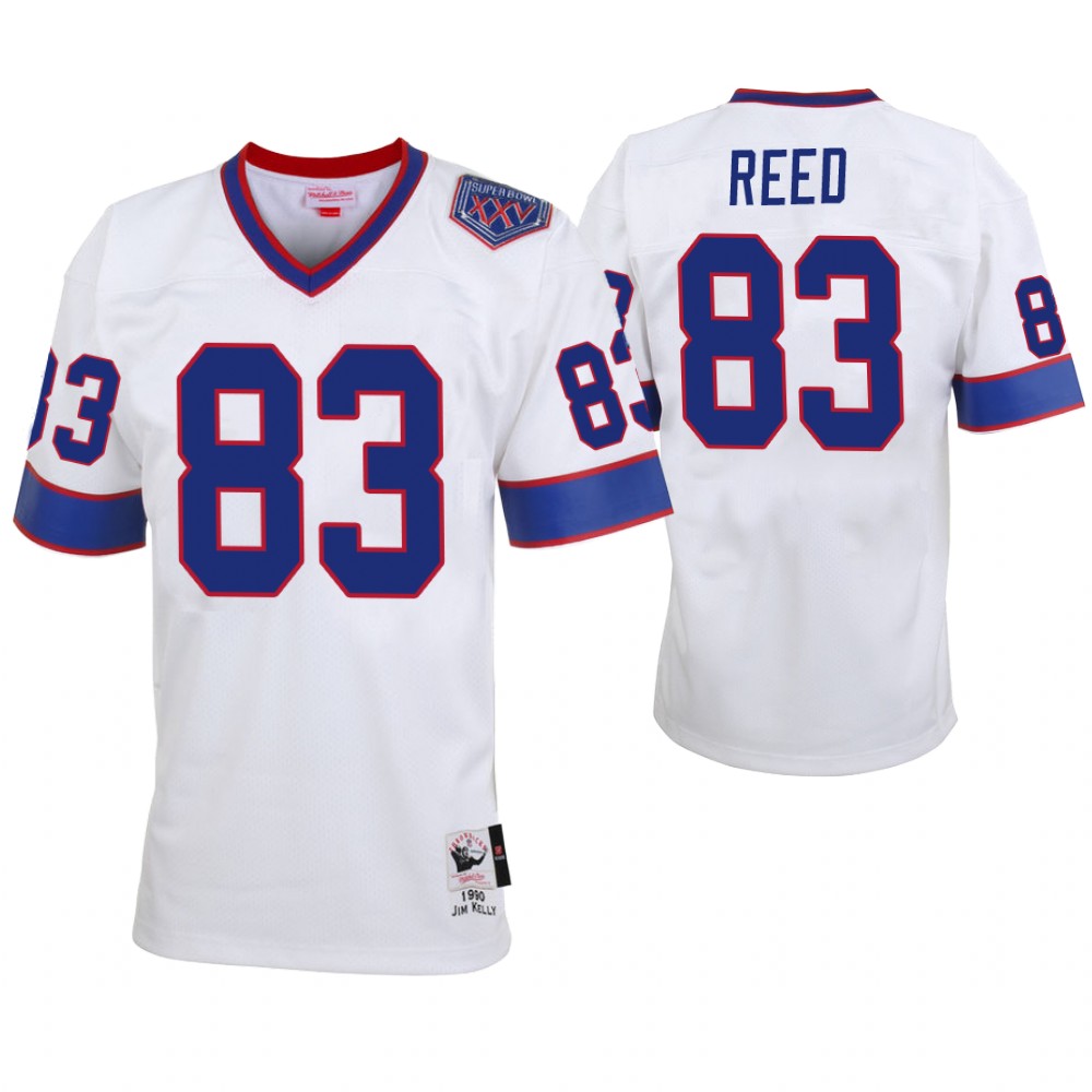 Buffalo Bills #83 Andre Reed White Vintage Replica Retired Player Jersey