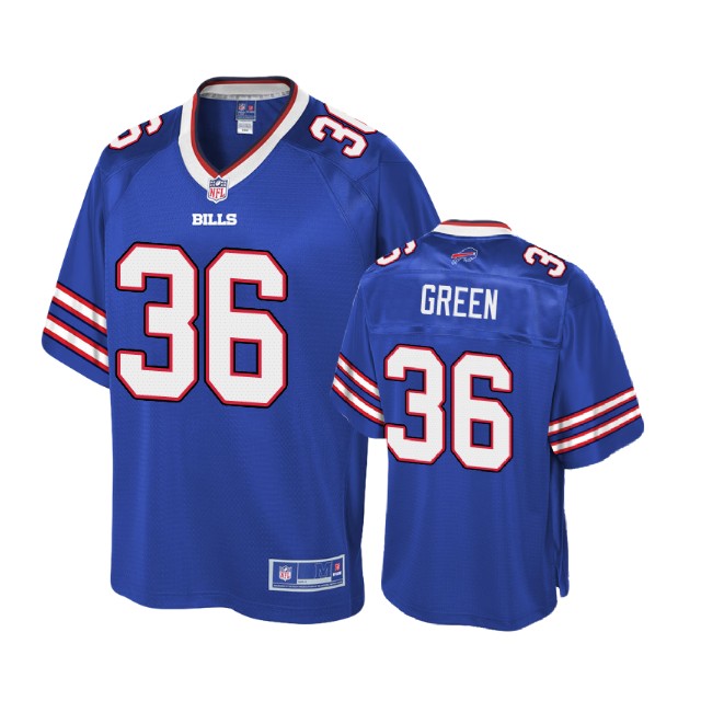 Buffalo Bills #36 Aaron Green Royal Player Pro Line Jersey