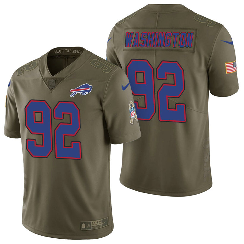 Buffalo Bills #92 Adolphus Washington Olive 2017 Salute to Service Limited Jersey Buffalo Bills #92 Adolphus Washington Olive 2017 Salute to Service Limited Jersey