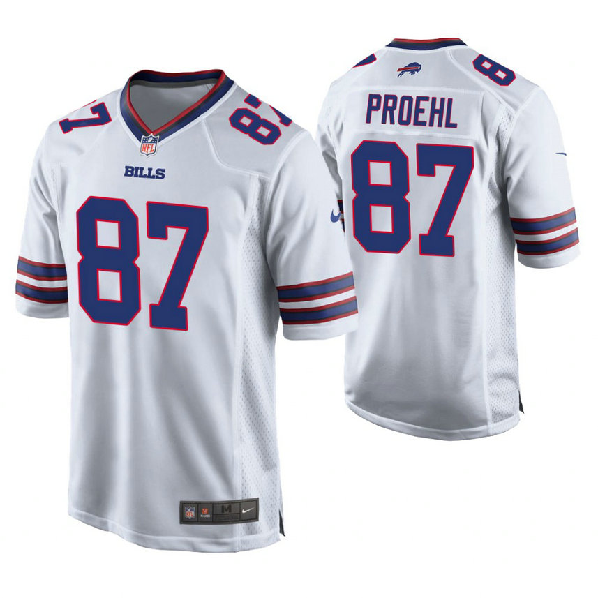 Buffalo Bills #87 Austin Proehl White Game Jersey