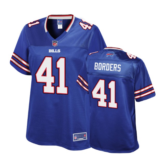 Women Buffalo Bills #41 Breon Borders Royal Player Pro Line Jersey