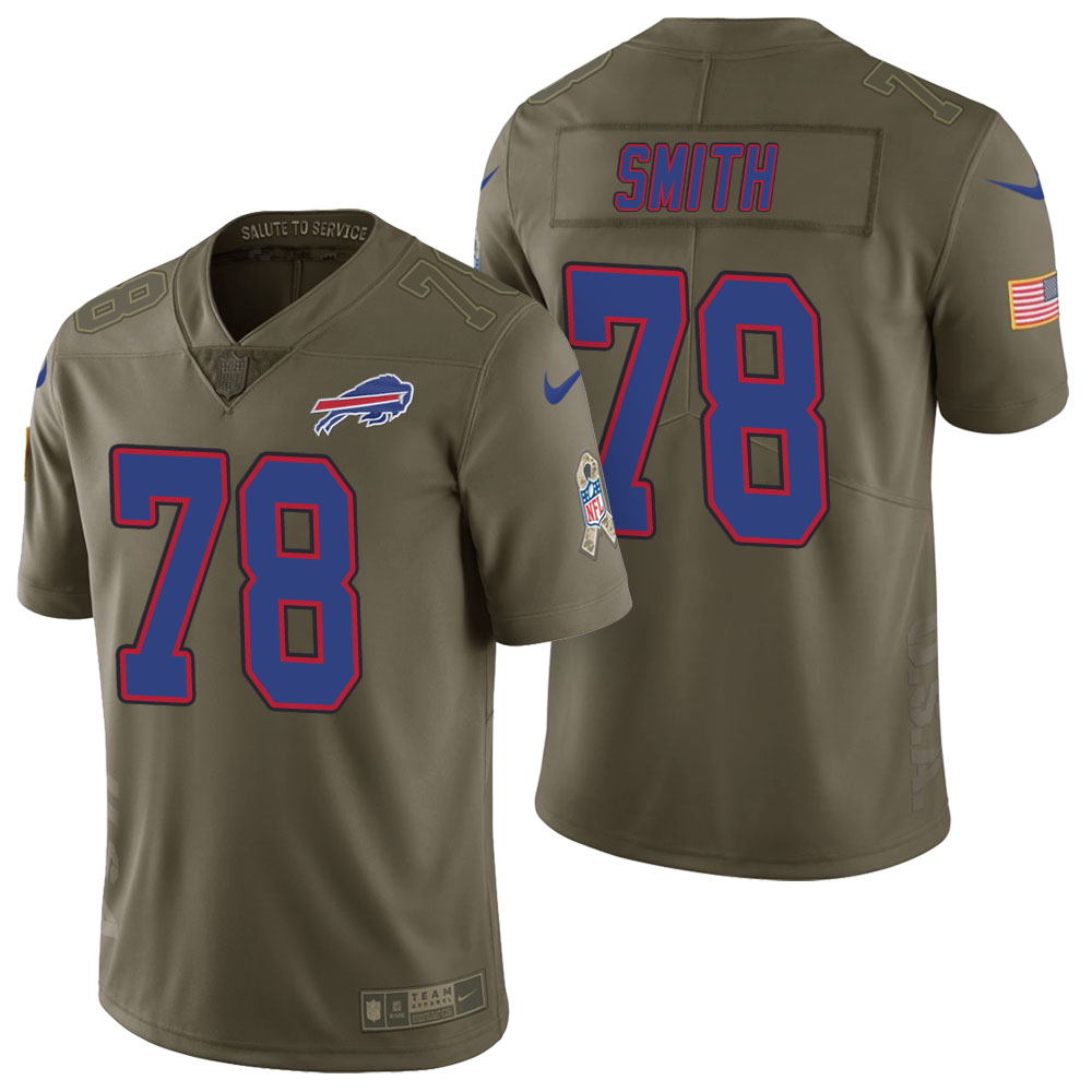 Buffalo Bills #78 Bruce Smith Olive 2017 Salute to Service Limited Jersey Buffalo Bills #78 Bruce Smith Olive 2017 Salute to Service Limited Jersey