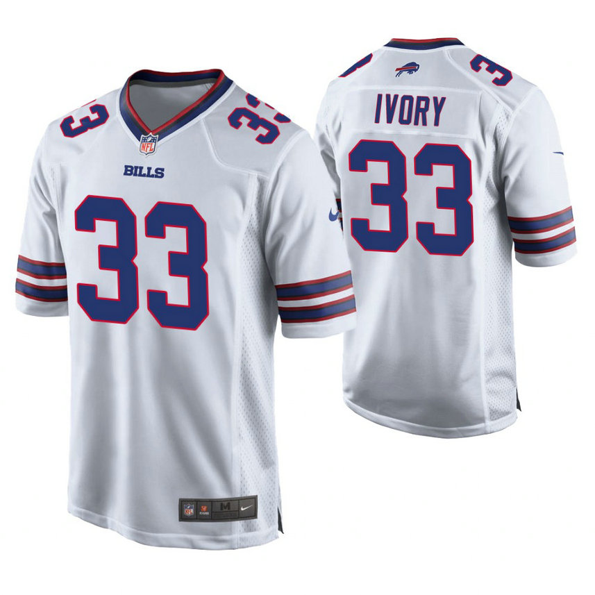 Buffalo Bills #33 Chris Ivory White Game Jersey Buffalo Bills #33 Chris Ivory White Game Jersey