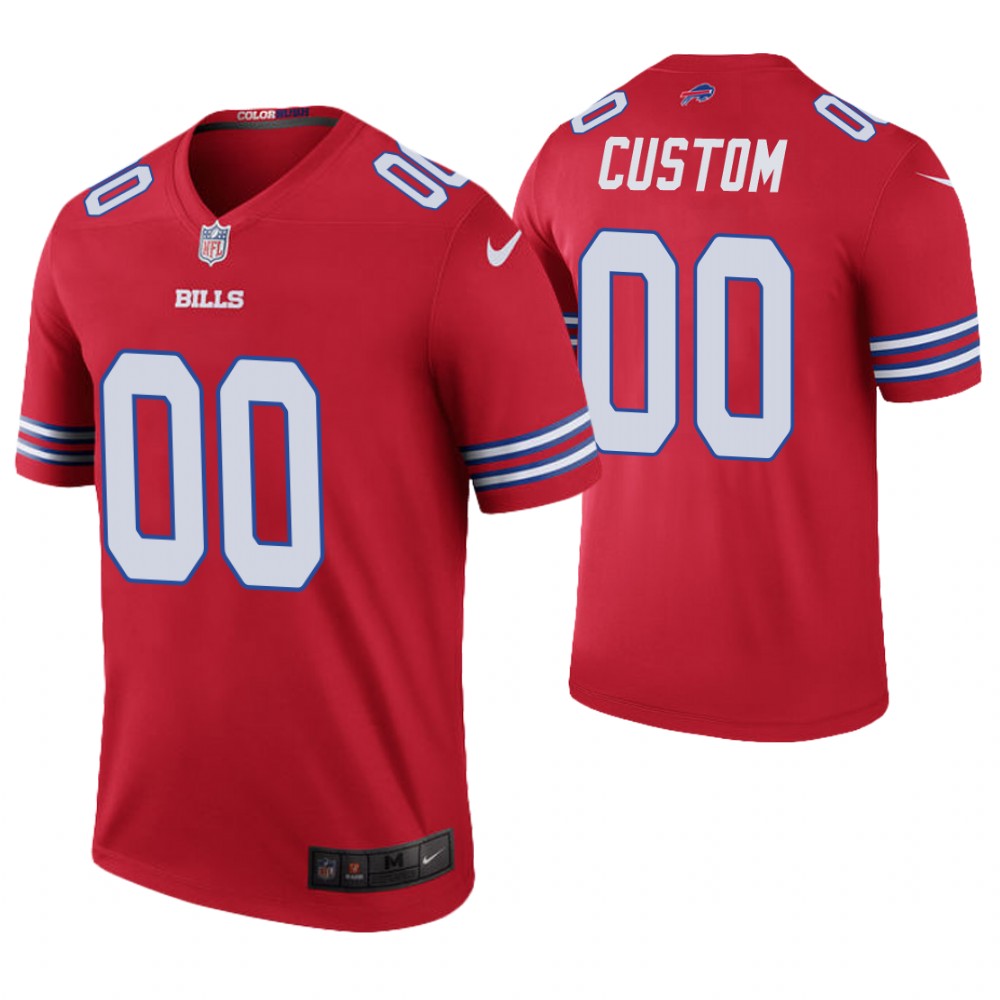 Buffalo Bills Red Color Rush Legend Customized Jersey Buffalo Bills Red Color Rush Legend Customized Jersey