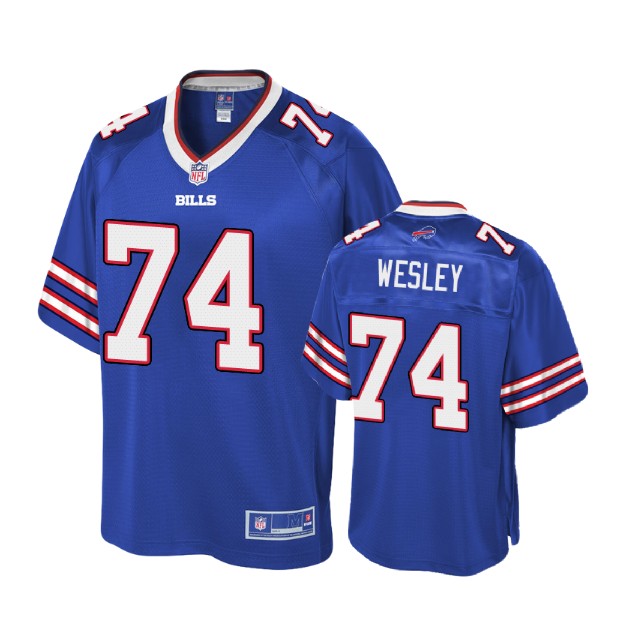 Buffalo Bills #74 De'Ondre Wesley Royal Player Pro Line Jersey Buffalo Bills #74 De'Ondre Wesley Royal Player Pro Line Jersey