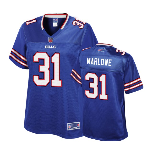 Women Buffalo Bills #31 Dean Marlowe Royal Player Pro Line Jersey