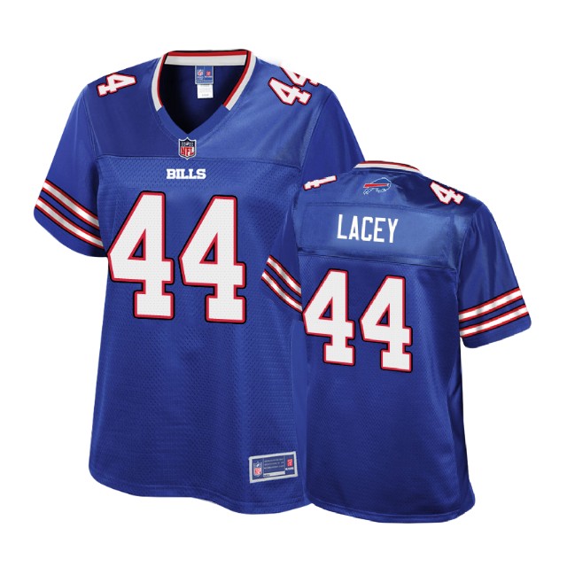 Women Buffalo Bills #44 Deon Lacey Royal Player Pro Line Jersey