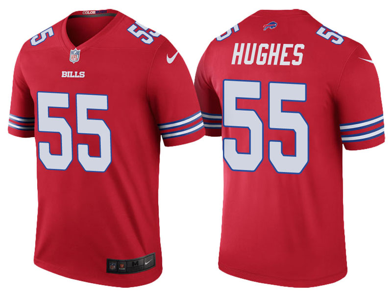 Buffalo Bills #55 Jerry Hughes Red Color Rush Legend Jersey