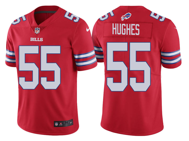 Buffalo Bills #55 Jerry Hughes Red Vapor Untouchable Color Rush Limited Jersey