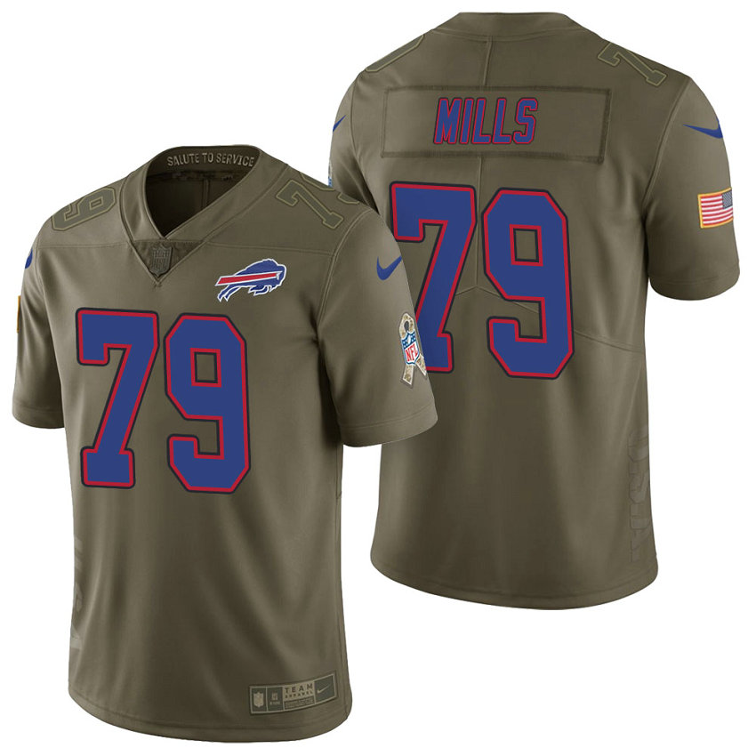 Buffalo Bills #79 Jordan Mills Olive 2017 Salute to Service Limited Jersey Buffalo Bills #79 Jordan Mills Olive 2017 Salute to Service Limited Jersey