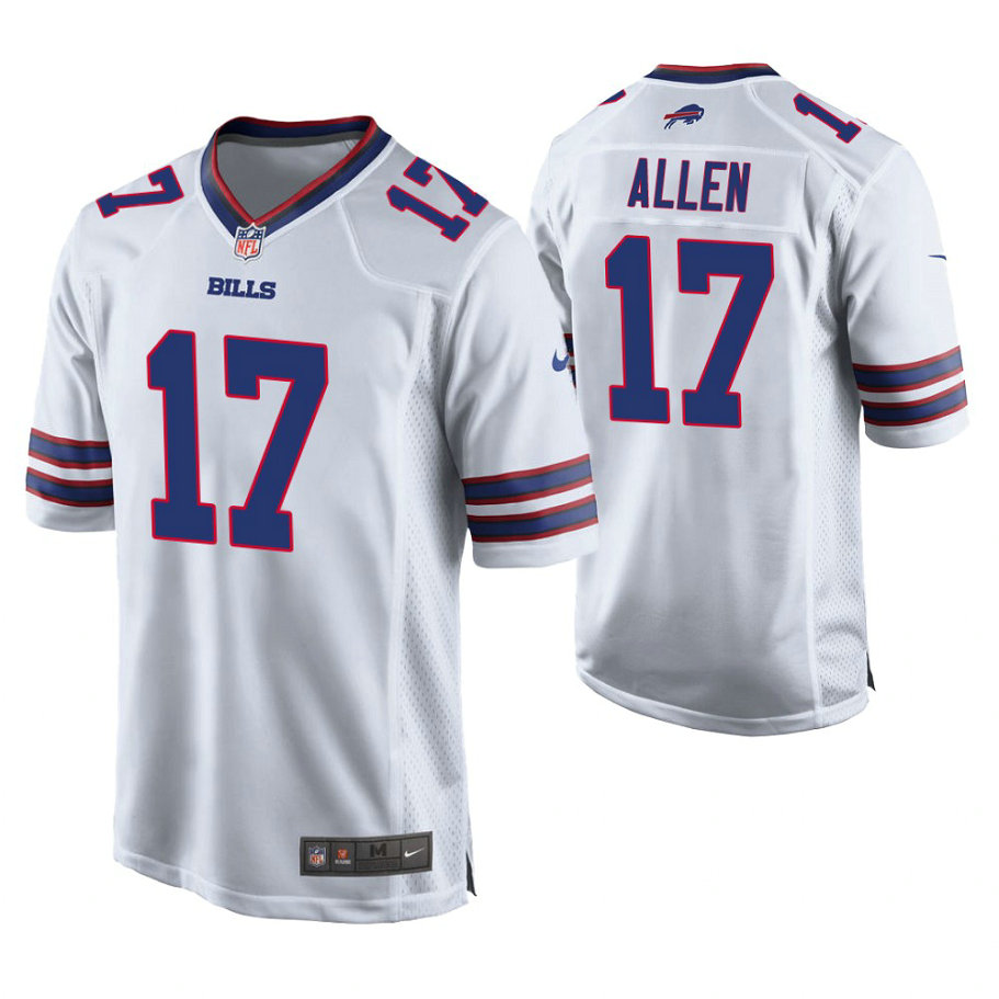 Buffalo Bills #17 Josh Allen White Game Jersey