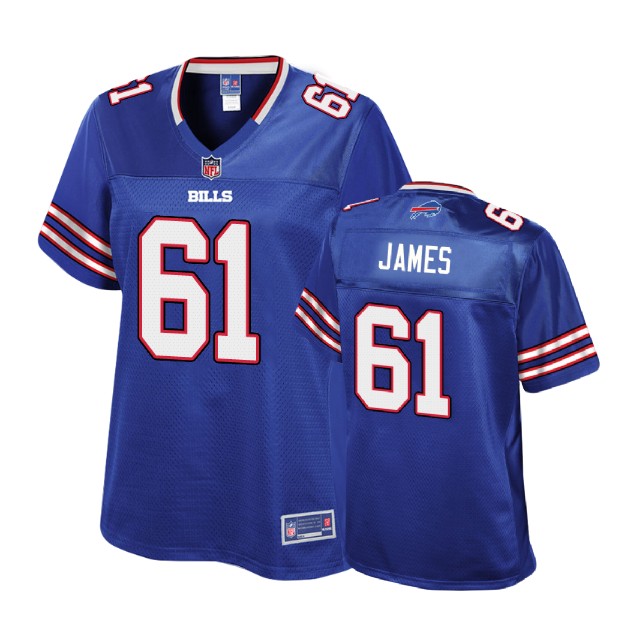 Women Buffalo Bills #61 Josh James Royal Player Pro Line Jersey Women Buffalo Bills #61 Josh James Royal Player Pro Line Jersey