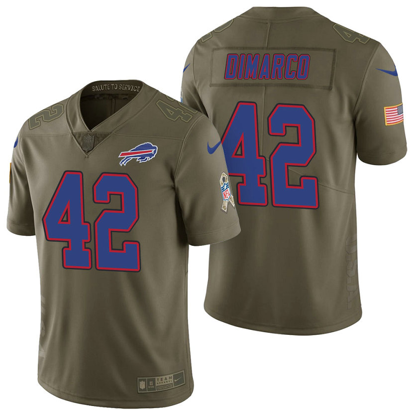 Buffalo Bills #42 Patrick DiMarco Olive 2017 Salute to Service Limited Jersey