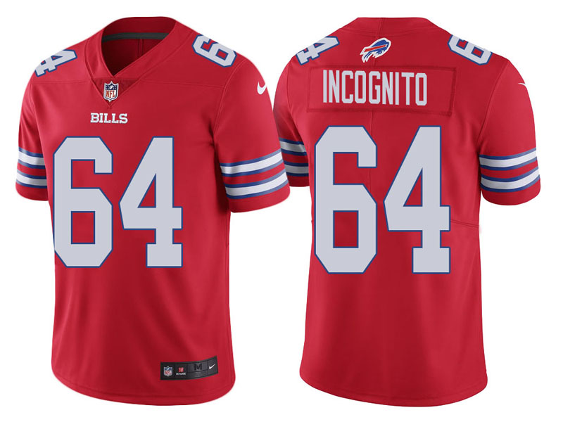 Buffalo Bills #64 Richie Incognito Red Vapor Untouchable Color Rush Limited Jersey Buffalo Bills #64 Richie Incognito Red Vapor Untouchable Color Rush Limited Jersey