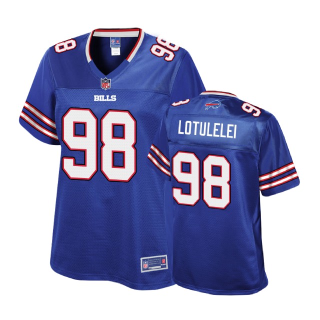 Women Buffalo Bills #98 Star Lotulelei Royal Player Pro Line Jersey