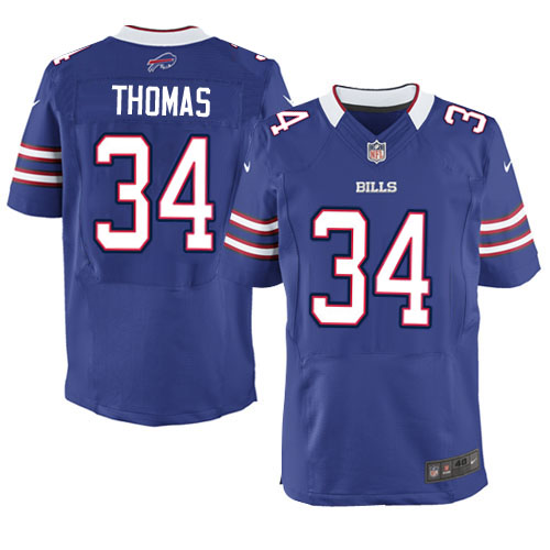Buffalo Bills #34 Thurman Thomas Blue Elite Jersey Buffalo Bills #34 Thurman Thomas Blue Elite Jersey