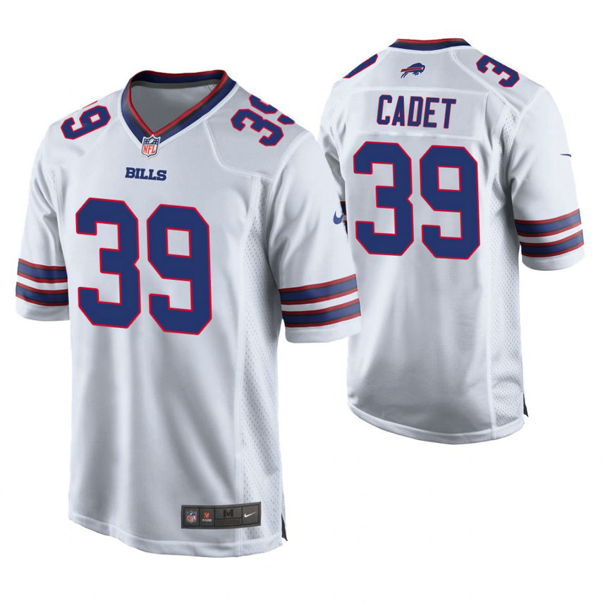 Buffalo Bills #39 Travaris Cadet White Game Jersey Buffalo Bills #39 Travaris Cadet White Game Jersey