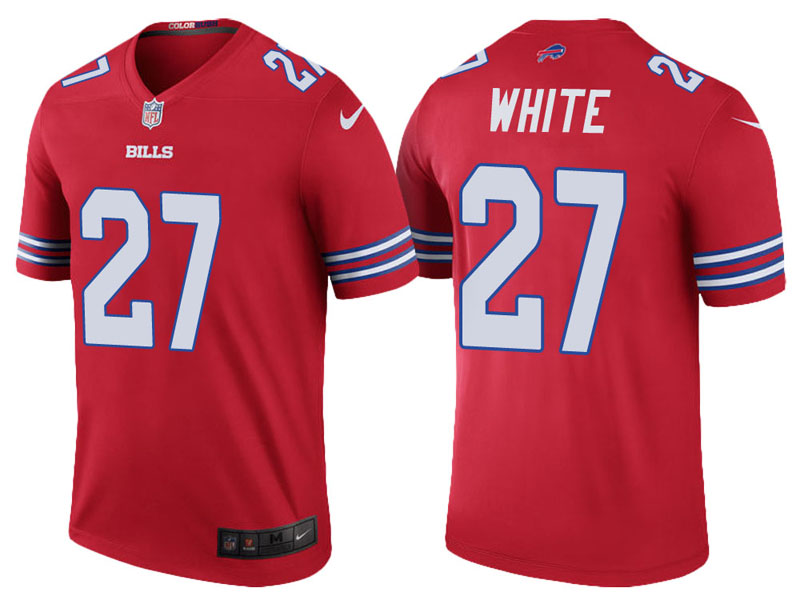 Buffalo Bills #27 Tre'Davious White Red Color Rush Legend Jersey Buffalo Bills #27 Tre'Davious White Red Color Rush Legend Jersey