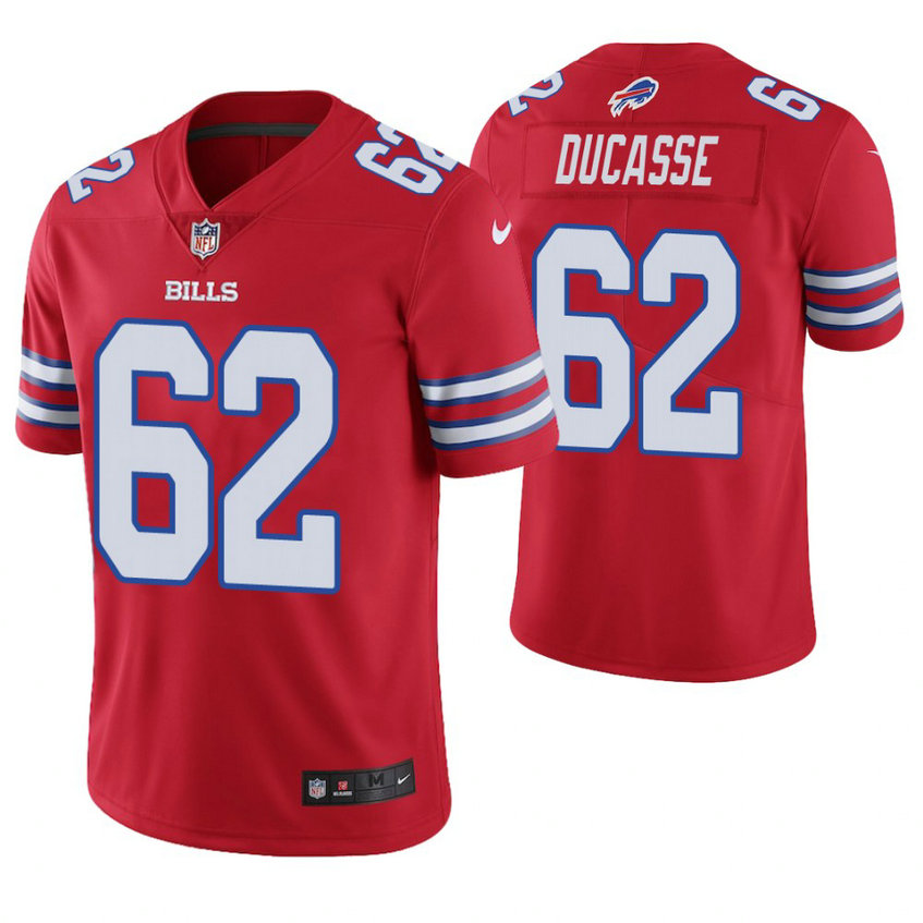 Buffalo Bills #62 Vladimir Ducasse Red Vapor Untouchable Color Rush Limited Jersey