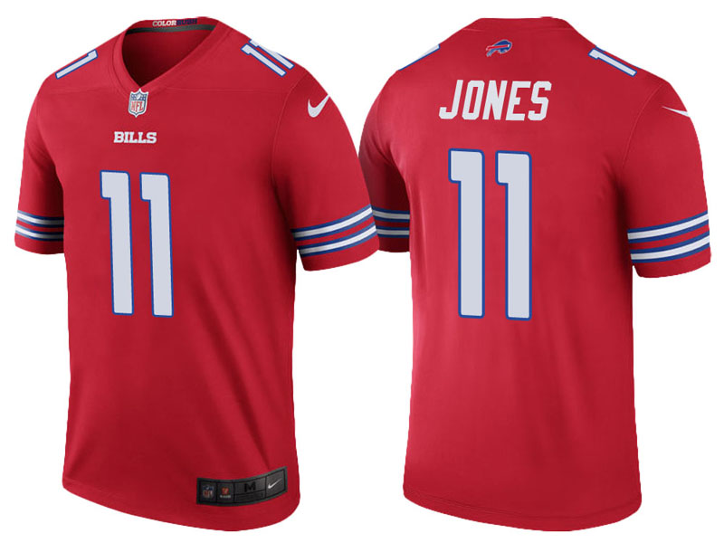 Buffalo Bills #11 Zay Jones Red Color Rush Legend Jersey Buffalo Bills #11 Zay Jones Red Color Rush Legend Jersey