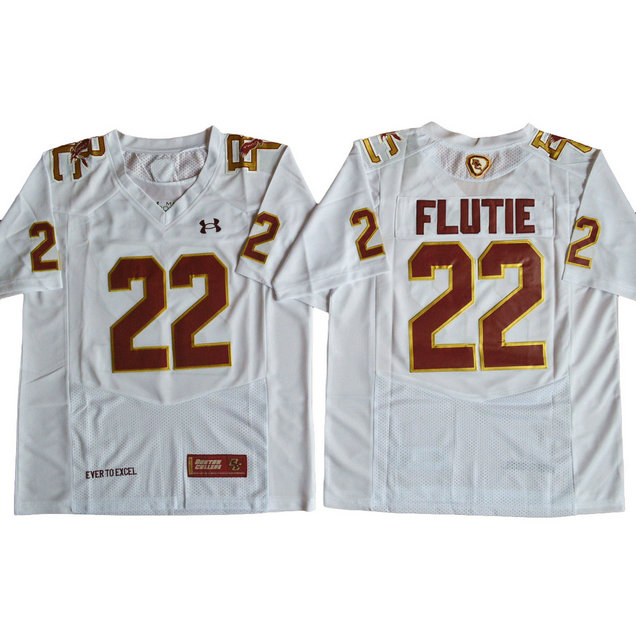 Boston Eagles #22 Doug Flutie White College Football Jersey Boston Eagles #22 Doug Flutie White College Football Jersey
