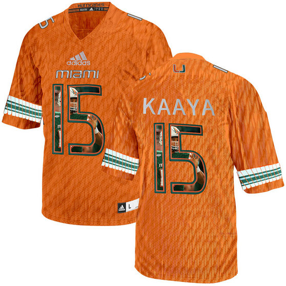 Brad Kaaya #15 Miami Hurricanes Orange College Football Jersey