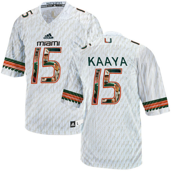 Brad Kaaya #15 Miami Hurricanes White College Football Jersey