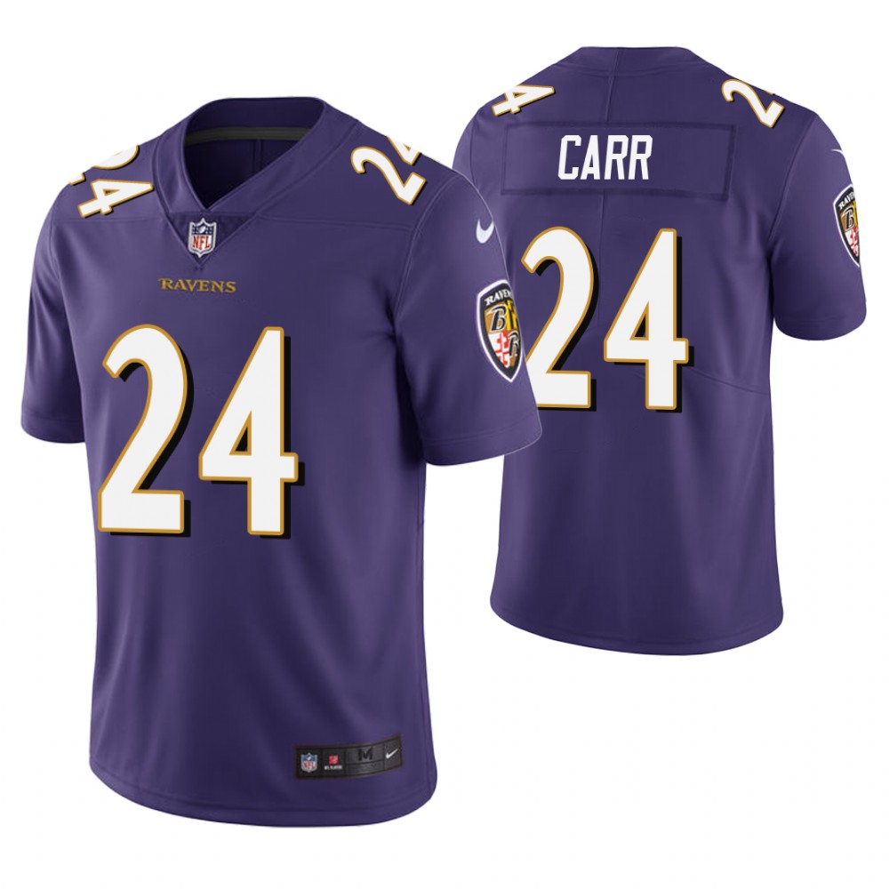 Baltimore Ravens #24 Brandon Carr Purple Vapor Untouchable Limited Jersey Baltimore Ravens #24 Brandon Carr Purple Vapor Untouchable Limited Jersey