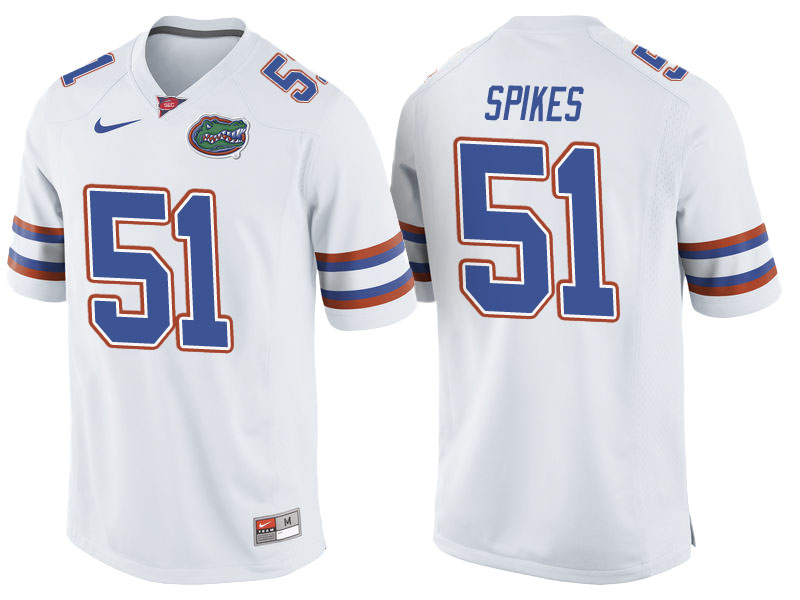 Brandon Spikes #51 Florida Gators White College Football Jersey