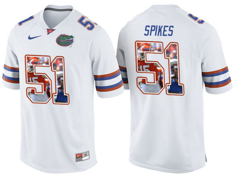 Brandon Spikes #51 Florida Gators White College Football Jersey Brandon Spikes #51 Florida Gators White College Football Jersey