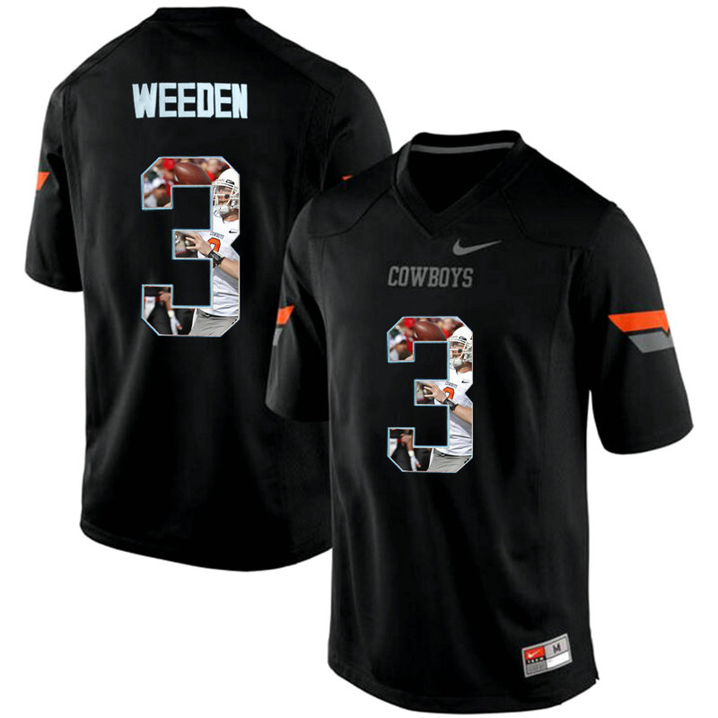 Brandon Weeden #3 Oklahoma State Cowboys Black College Football Jersey Brandon Weeden #3 Oklahoma State Cowboys Black College Football Jersey