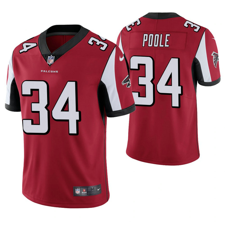Atlanta Falcons #34 Brian Poole Red Vapor Untouchable Limited Player Jersey