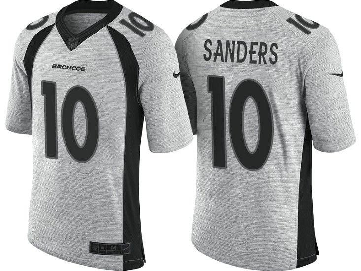 Denver Broncos #10 Emmanuel Sanders 2016 Gridiron Gray II Limited Jersey Denver Broncos #10 Emmanuel Sanders 2016 Gridiron Gray II Limited Jersey
