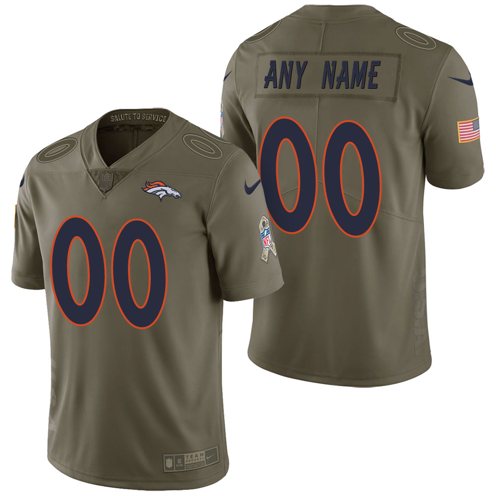 Denver Broncos Olive 2017 Salute to Service Limited Customized Jersey Denver Broncos Olive 2017 Salute to Service Limited Customized Jersey
