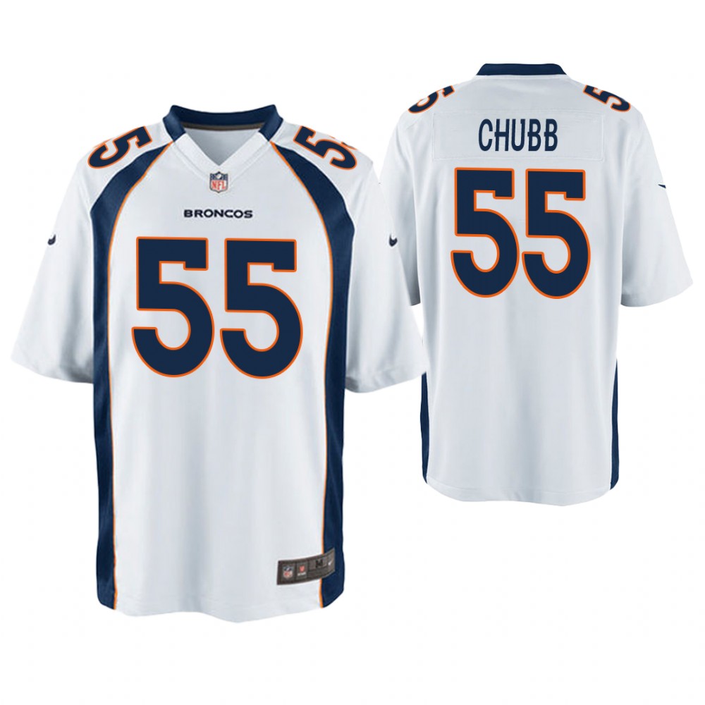 Denver Broncos #55 Bradley Chubb White Game Jersey Denver Broncos #55 Bradley Chubb White Game Jersey