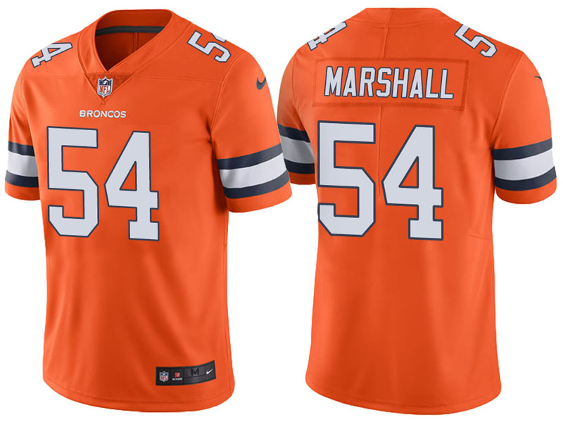 Denver Broncos #54 Brandon Marshall Orange Vapor Untouchable Color Rush Limited Jersey Denver Broncos #54 Brandon Marshall Orange Vapor Untouchable Color Rush Limited Jersey