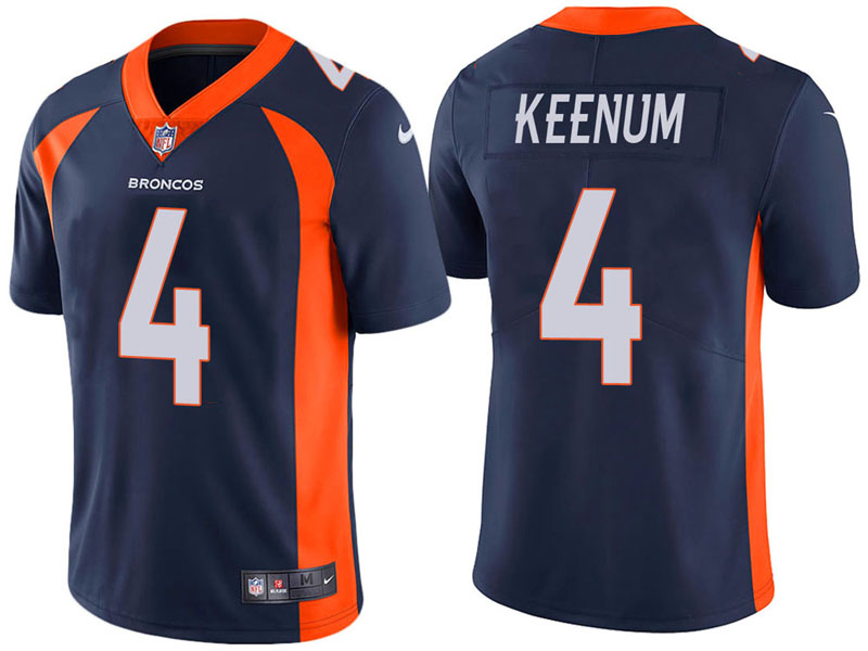 Denver Broncos #4 Case Keenum Navy Vapor Untouchable Limited Jersey Denver Broncos #4 Case Keenum Navy Vapor Untouchable Limited Jersey