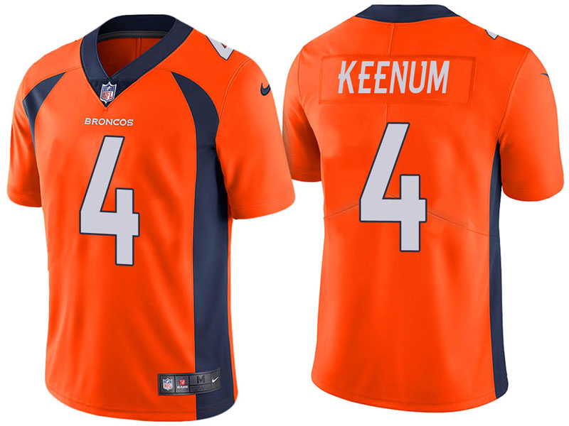 Denver Broncos #4 Case Keenum Orange Vapor Untouchable Limited Jersey Denver Broncos #4 Case Keenum Orange Vapor Untouchable Limited Jersey
