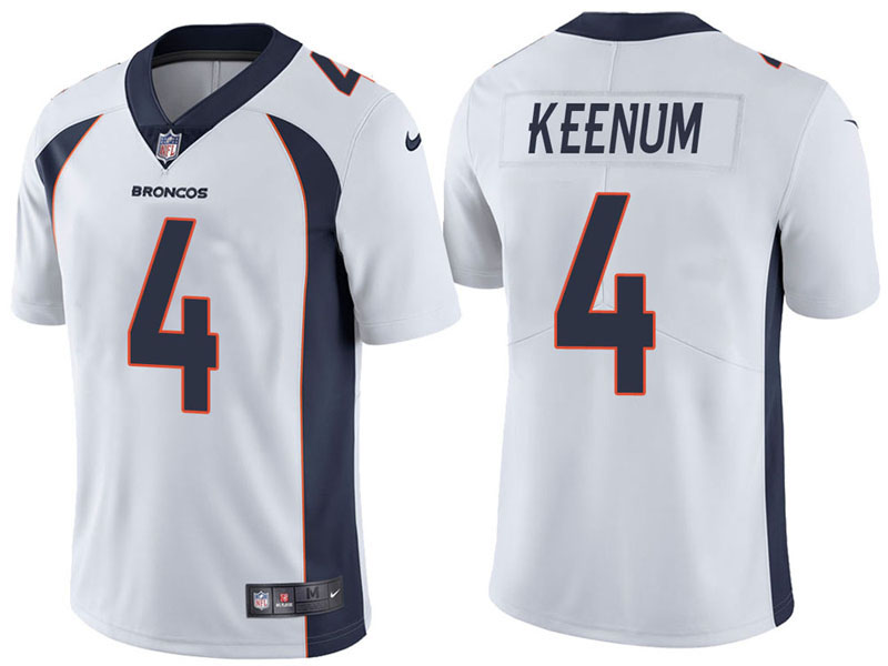 Denver Broncos #4 Case Keenum White Vapor Untouchable Limited Jersey Denver Broncos #4 Case Keenum White Vapor Untouchable Limited Jersey