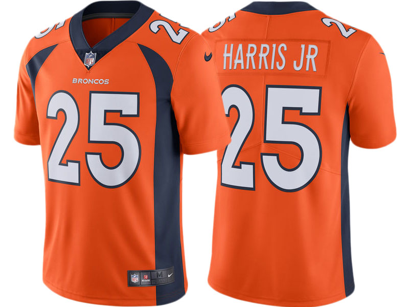 Denver Broncos #25 Chris Harris Jr Orange Vapor Untouchable Limited Jersey